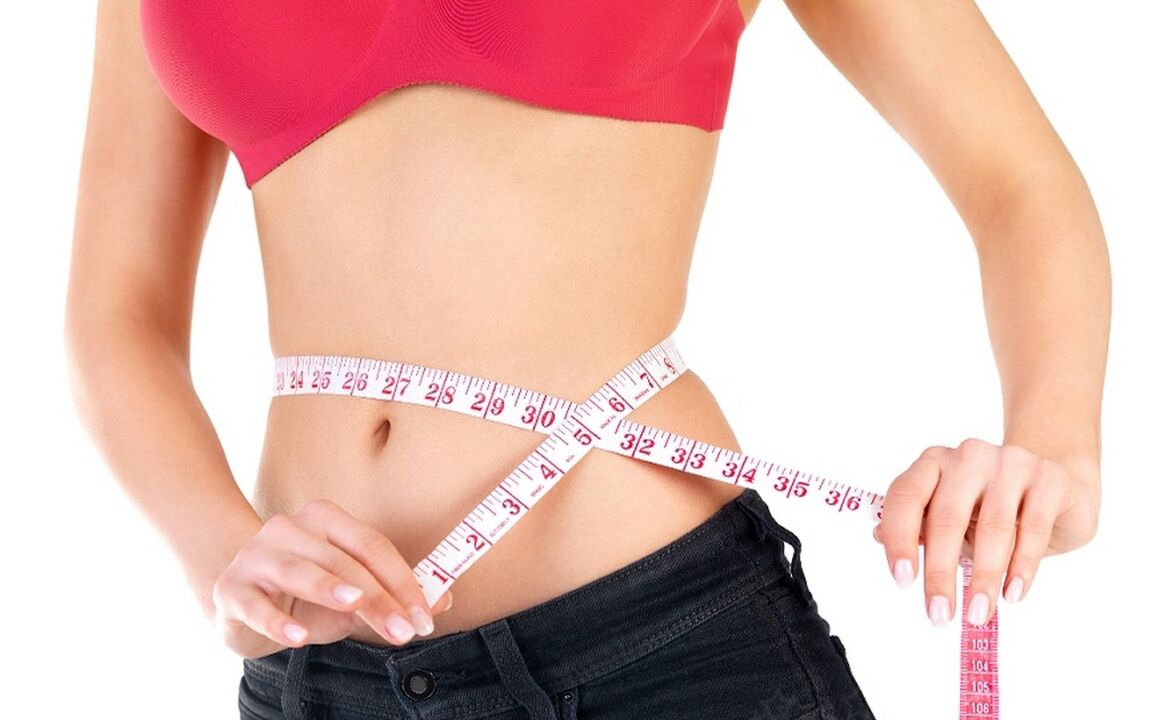 Waist measurement and 10 kg weight loss per month