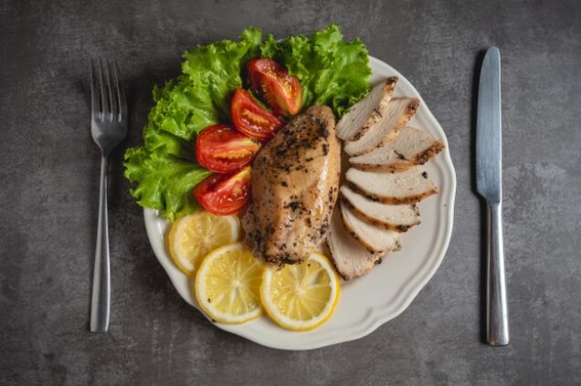 Chicken grilled vegetables