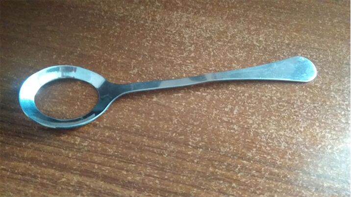 A hole spoon