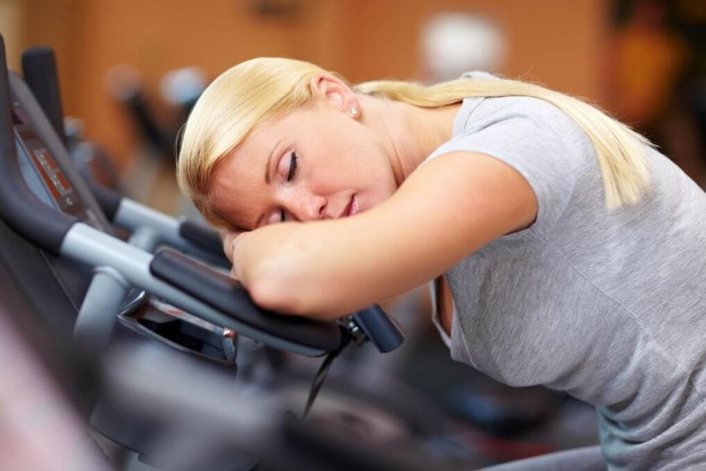 The girl is very tired