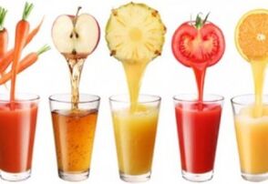 Fruit and vegetable juice can be used as a diet